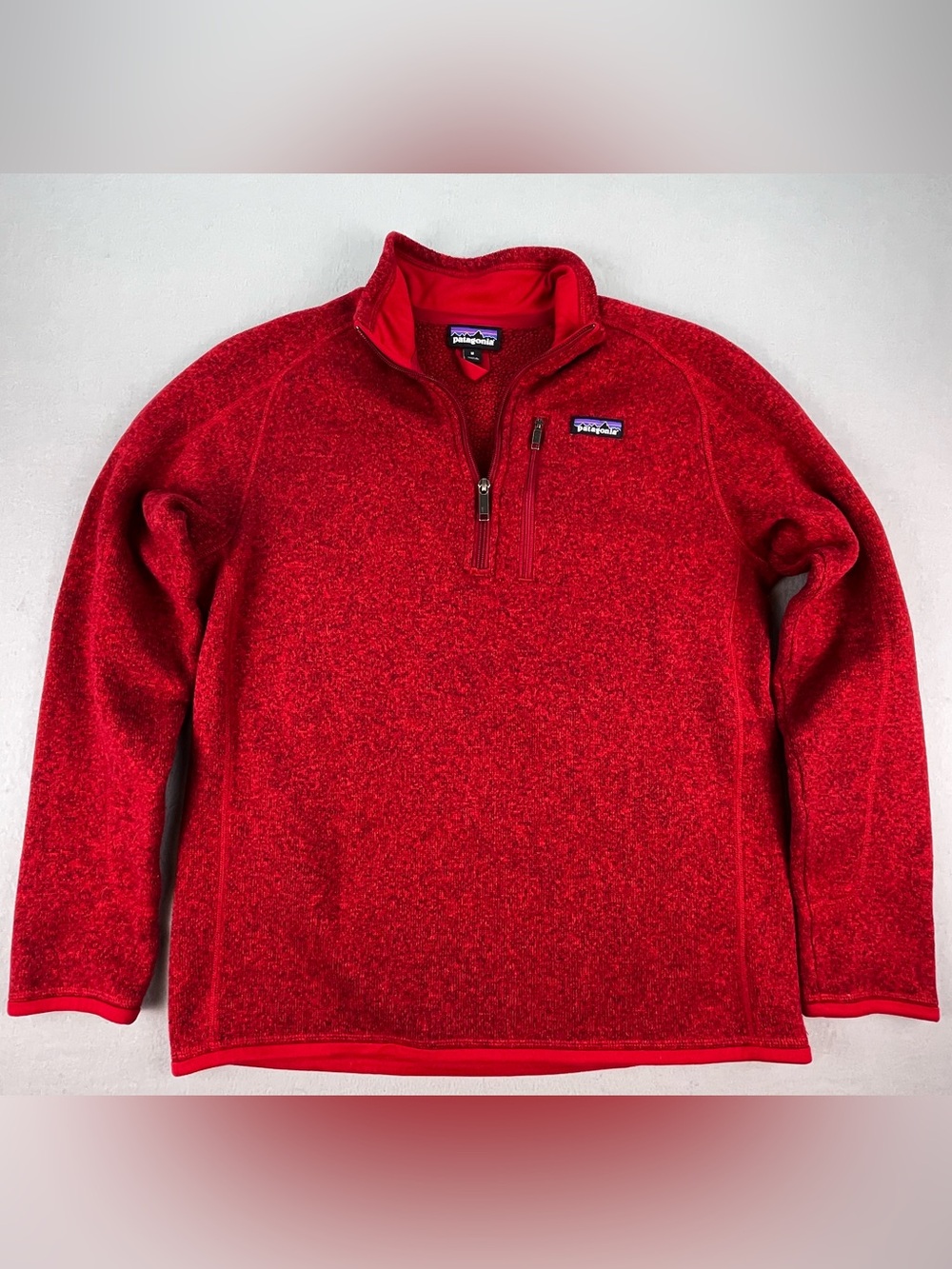 Patagonia Red Men's Better Sweater 1/4 Zip Fleece Size Medium